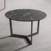 Tavolino Rotondo da Salotto con Piano in Hpl Realizzato in Italia - Mina