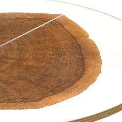 Tavolino Salotto in Legno e Acciaio con Gambe in Metallo Made in Italy - Damasco