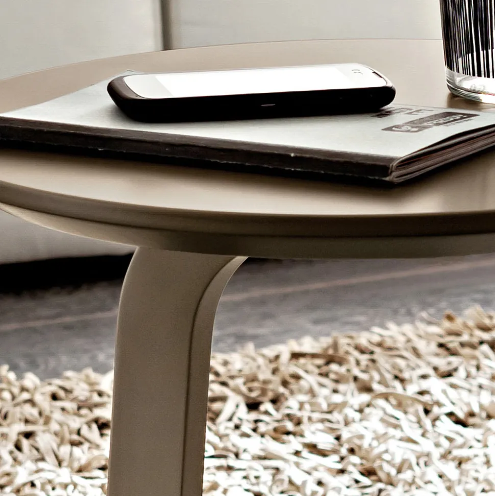 Tavolino Salotto in MDF laccato con Struttura in Legno Massello Made in Italy - Tobiko
