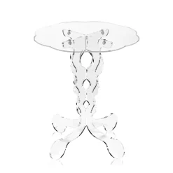 Tavolino Tondo da Caffè in Plexiglass Trasparente 2 Dimensioni - Fosforo