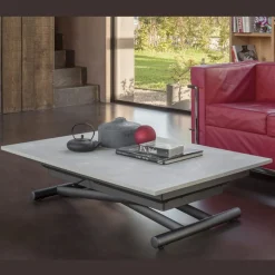 Tavolino Trasformabile con Altezza Regolabile fino a 82 cm Made in Italy - Rotella