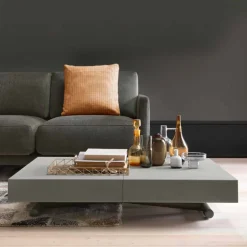 Tavolino Trasformabile Moderno con Piano Effetto Malta Made in Italy - Patroclo