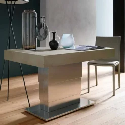 Tavolino Trasformabile Moderno con Piano Effetto Malta Made in Italy - Salomon