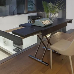 Tavolino Trasformabile Moderno in Metallo e Legno Made in Italy - Universe