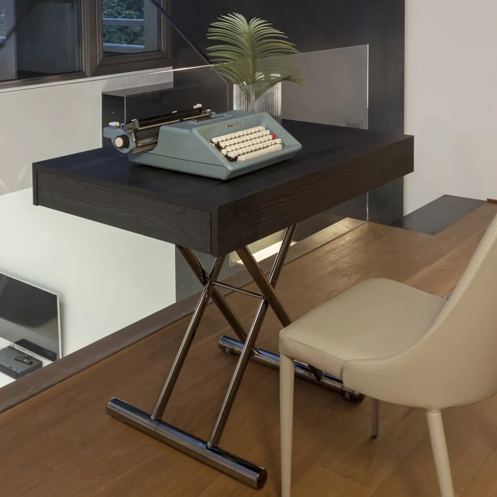 Tavolino Trasformabile Moderno in Metallo e Legno Made in Italy - Universe