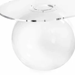 Tavolino trasparente design moderno L90xH40xP48 cm Bolly,made in Italy