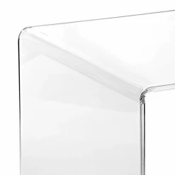 Tavolino trasparente design moderno 50x50cm Terry Big, made in Italy