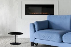 Tavolino Tulip Eero Saarinen H 39 con Piano in Laminato Liquido Nero Made in Italy - Scarlet