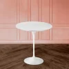 Tavolino Tulip Eero Saarinen H 52 in Laminato Liquido Bianco Made in Italy - Scarlet