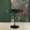 Tavolino Tulip Eero Saarinen H 52 Rotondo in Marmo Verde Alpi Made in Italy - Scarlet