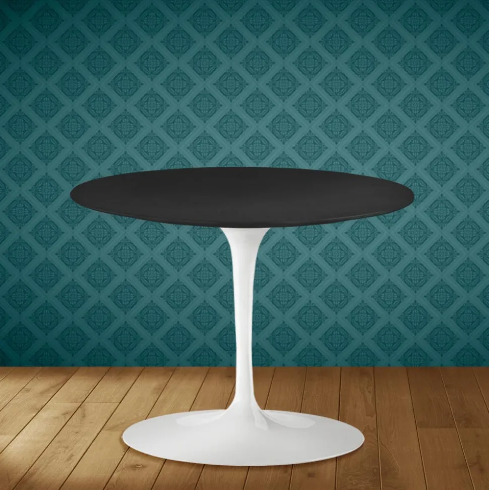 Tavolino Tulip Eero Saarinen H 41 in Ceramica Domoos Made in Italy - Scarlet