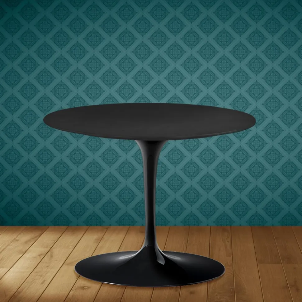 Tavolino Tulip Eero Saarinen H 41 in Ceramica Domoos Made in Italy - Scarlet