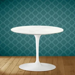 Tavolino Tulip Eero Saarinen H 41 in Ceramica Rem Made in Italy - Scarlet