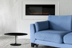 Tavolino Tulip Saarinen H 41 in Laminato Liquido Ovale Nero Made in Italy - Scarlet