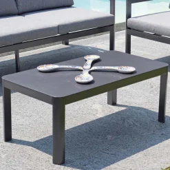 Tavolino 100x55 cm da Giardino in Alluminio di Diverse Finiture - Topolino