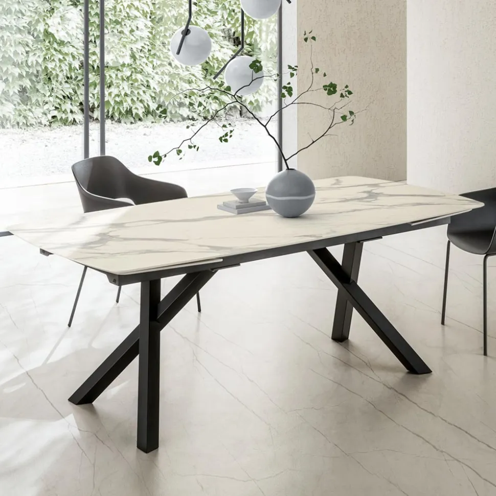Tavolo a Botte Allungabile a 240 o 280 cm in HPL Stratificato - Dialogo