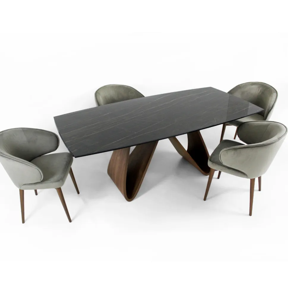 Tavolo Allugabile a 276 cm in Ceramica Noir Desir Made in Italy - Equatore