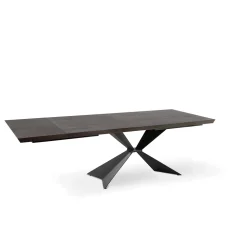 Tavolo Allungabile a 300 cm con Base in Metallo e Piano in Rovere - Marina