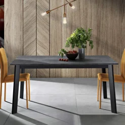 Tavolo Allungabile a 220 cm con Base Faggio Grafite Made in Italy - Toles