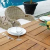 Tavolo Allungabile a 250 cm da Esterno Realizzato in Teak Riciclato - Felce