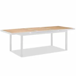 Tavolo Allungabile a 340 cm da Esterno in Alluminio e Piano in Teak - Bilel