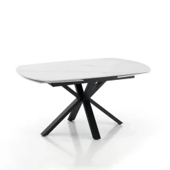Tavolo Allungabile a 210 cm in Acciaio e Ceramica - Bavosa