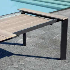 Tavolo Allungabile a 276 cm in Alluminio Effetto Legno - Orava