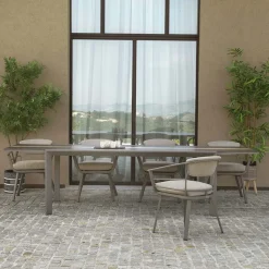 Tavolo Allungabile a 300 cm in Alluminio con Inserto in HPL - Righello