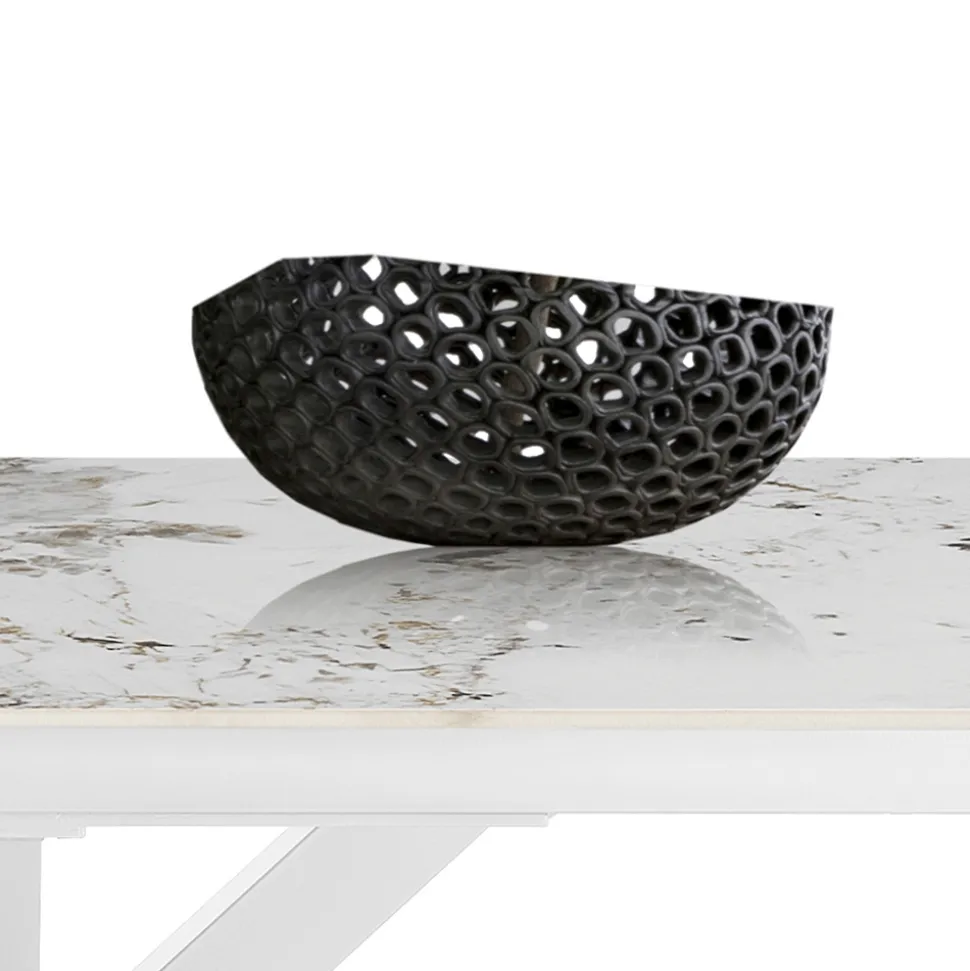 Tavolo Allungabile a 240 cm in Ceramica Finitura Marmo Onice Lucido - Piemonte