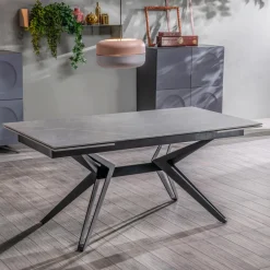 Tavolo Allungabile a 240 cm in Ceramica e Metallo - Bouquet