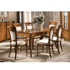 Tavolo Allungabile a 280 cm in Legno Noce Bassano Made in Italy - Caligola