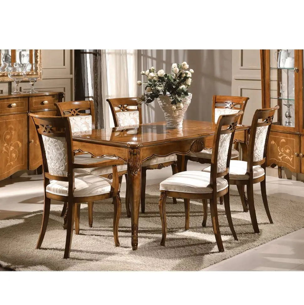 Tavolo Allungabile a 280 cm in Legno Noce Bassano Made in Italy - Caligola