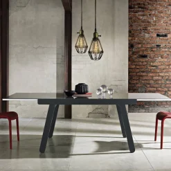 Tavolo Allungabile a 240 cm in Legno Laccato Made in Italy - Adrienne