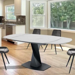 Tavolo Allungabile a 165 cm in Metallo e Ceramica - Boccanera