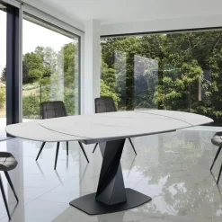Tavolo Allungabile a 165 cm in Metallo e Ceramica - Boccanera