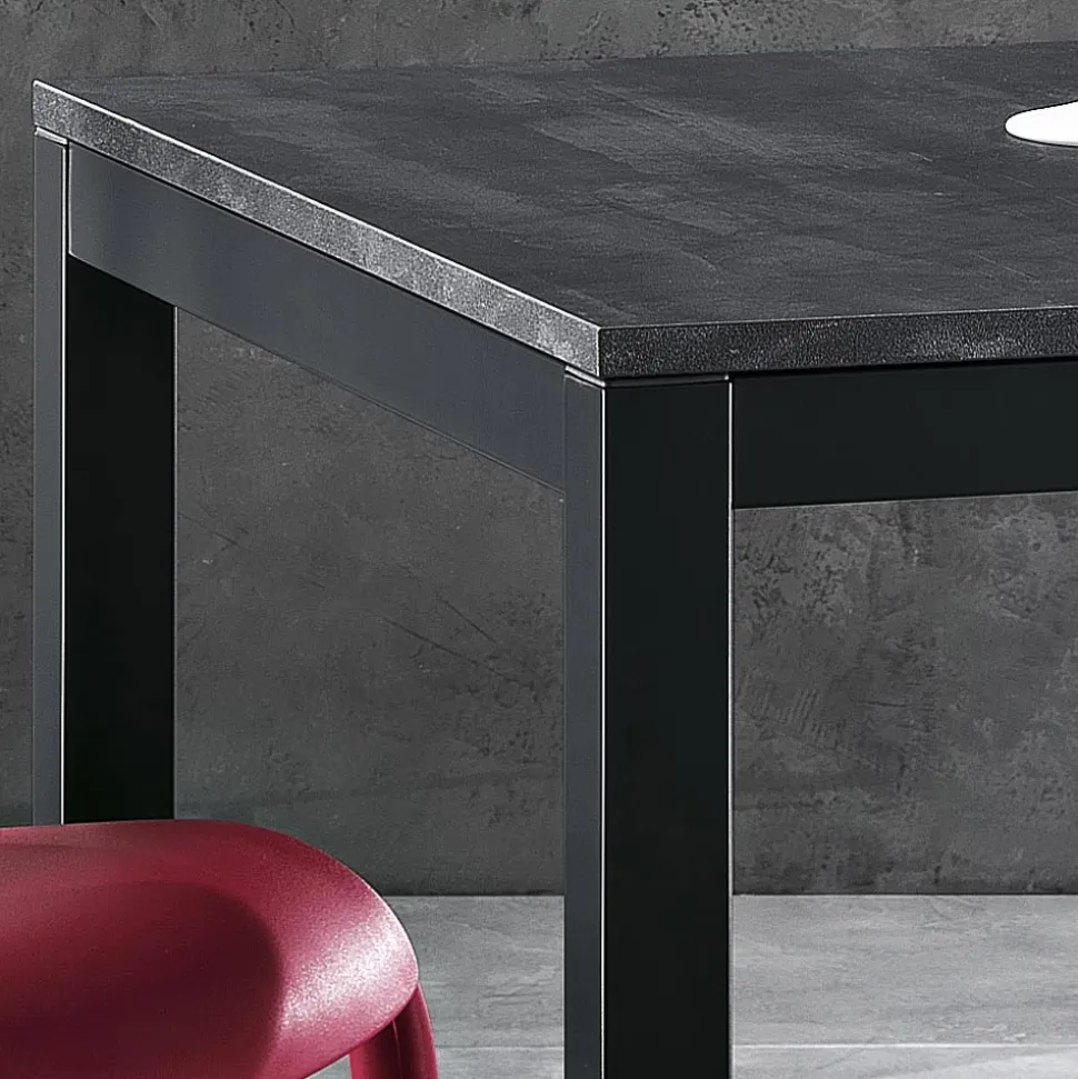 Tavolo Allungabile a 180 cm in Metallo Antracite Made in Italy - Beatrise