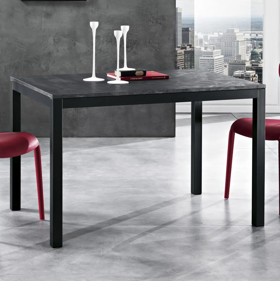Tavolo Allungabile a 180 cm in Metallo Antracite Made in Italy - Beatrise