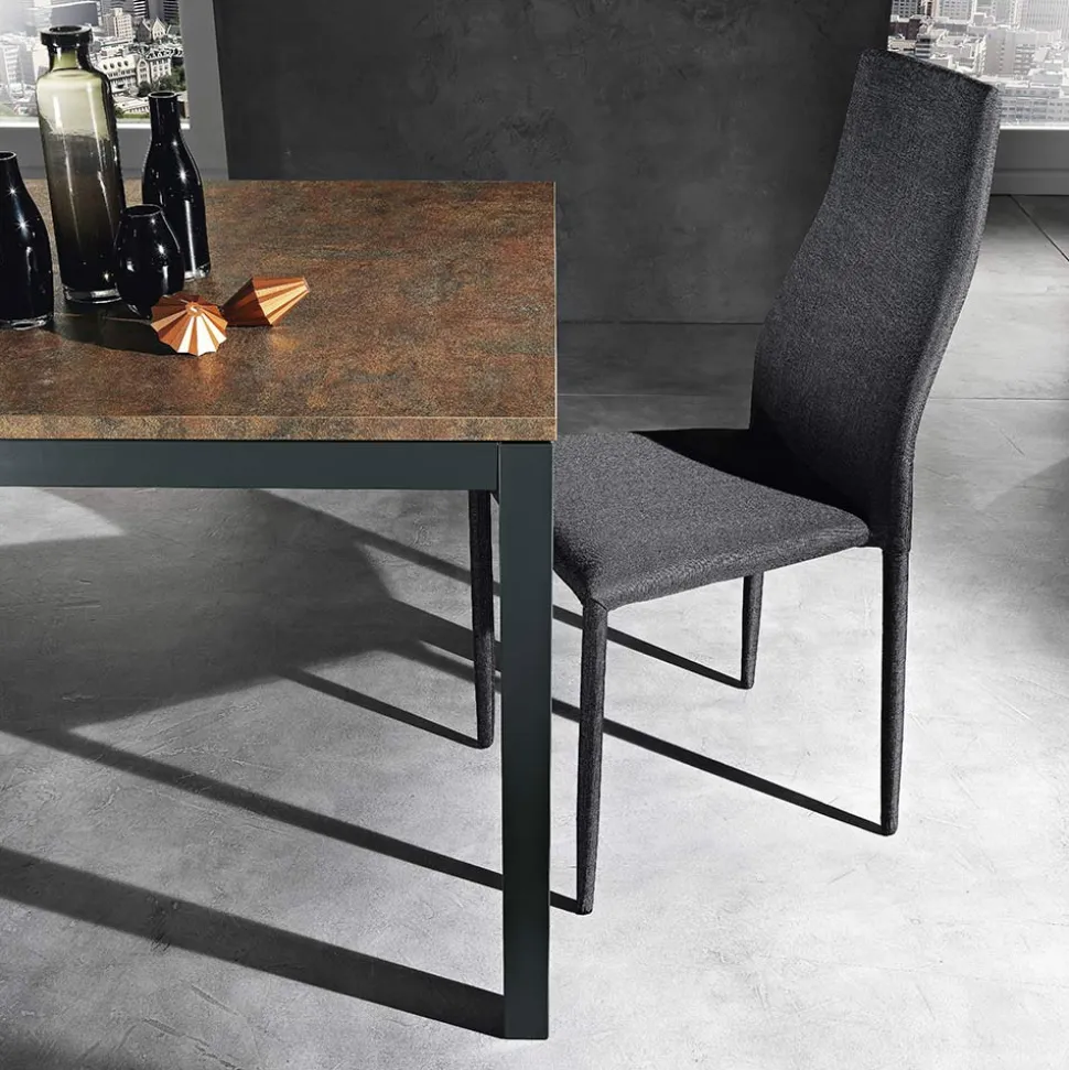 Tavolo Allungabile a 180 cm in Metallo Antracite Made in Italy - Beatrise