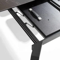 Tavolo Allungabile a 240 cm in Metallo e Piano in Vetro Ceramica - Lumera