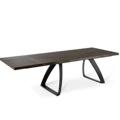 Tavolo Allungabile a 300 cm in Rovere Impiallacciato e Base in Alluminio - Travis