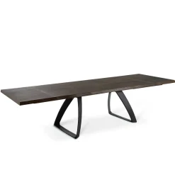 Tavolo Allungabile a 300 cm in Rovere Impiallacciato e Base in Alluminio - Travis