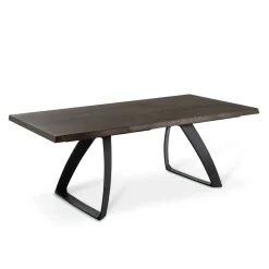 Tavolo Allungabile a 300 cm in Rovere Impiallacciato e Base in Alluminio - Travis
