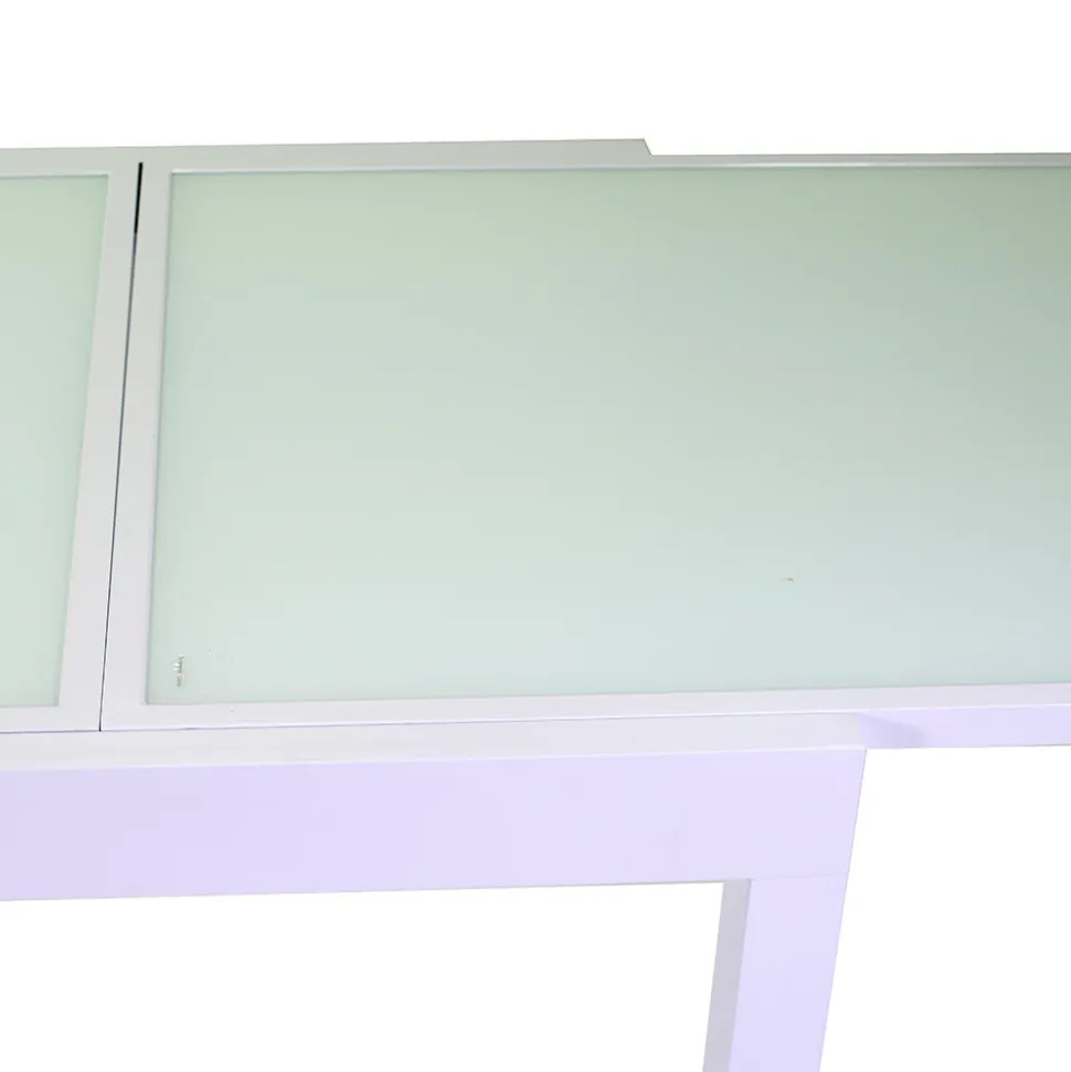 Tavolo Allungabile a 180 cm o 220 cm con Piano in Vetro Temprato - Cartellina