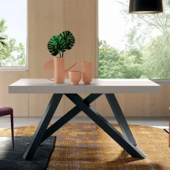 Tavolo Allungabile con Apertura Centrale Sincronizzata in Laminato - Settimmio