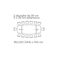 Tavolo Allungabile con Base e Piano in Diverse Finiture Made in Italy - Settimmio
