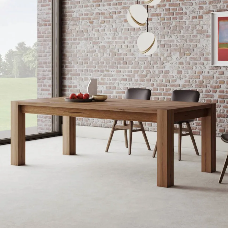 Tavolo Allungabile con Gambe e Piano Impiallacciati Made in Italy - Tash