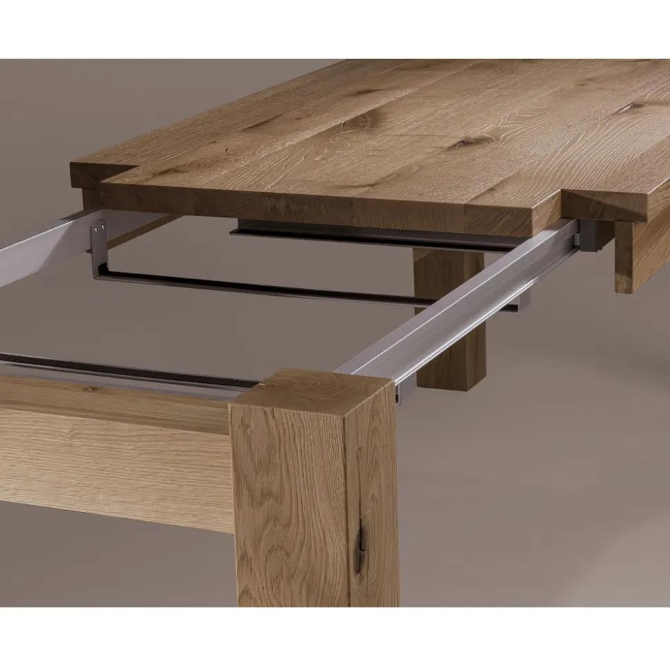Tavolo Allungabile con Gambe e Piano Impiallacciati Made in Italy - Tash