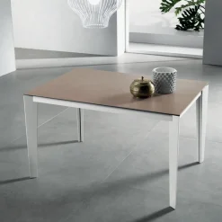 Tavolo Allungabile con Piano in Vetroceramica Fokos Terra - Anice
