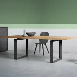 Tavolo Allungabile con Piano e Bordo Scortecciato Made in Italy - Aravis