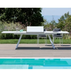 Tavolo Allungabile da Giardino in Acciaio Zincato Made in Italy – Brienne